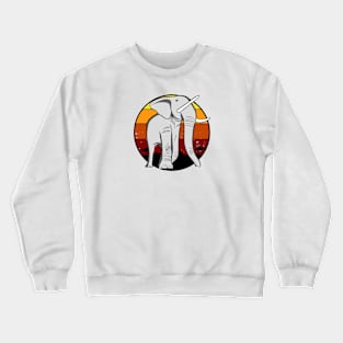 Elephant, vintage design Crewneck Sweatshirt